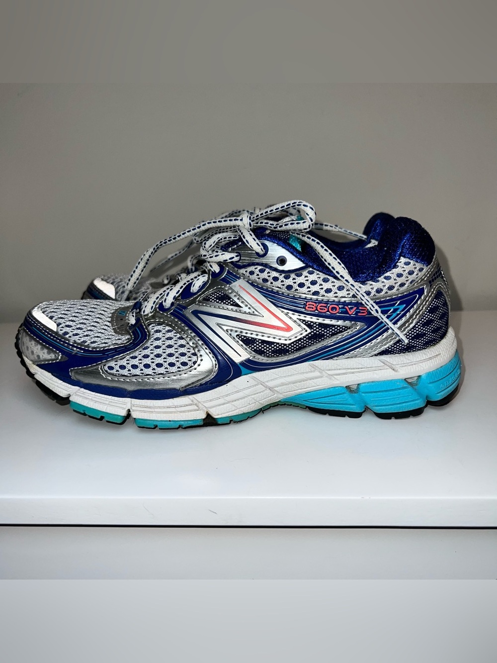 New Balance Women’s 860 V3 Sneakers in Silver, Blue & Teal
